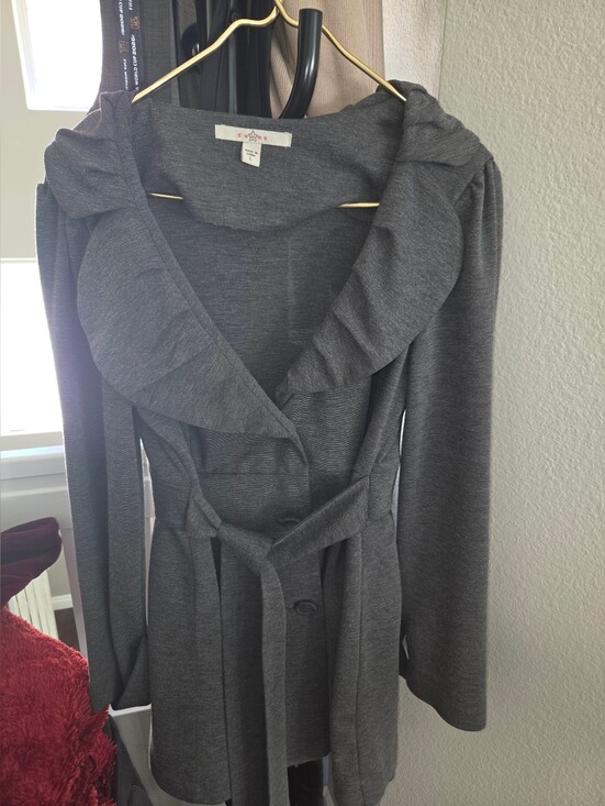 Fever Jackets & Blazers - Gray Collared Pea Coat